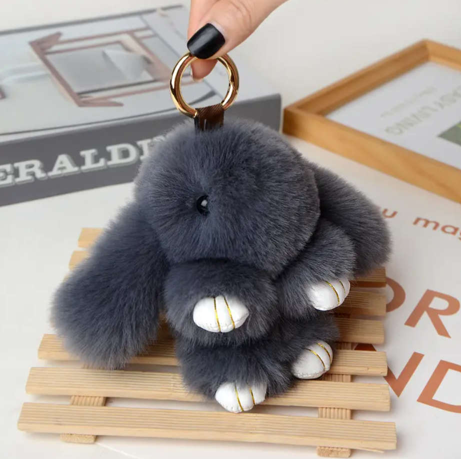 Kinako Fluffy Bunny Key Ring