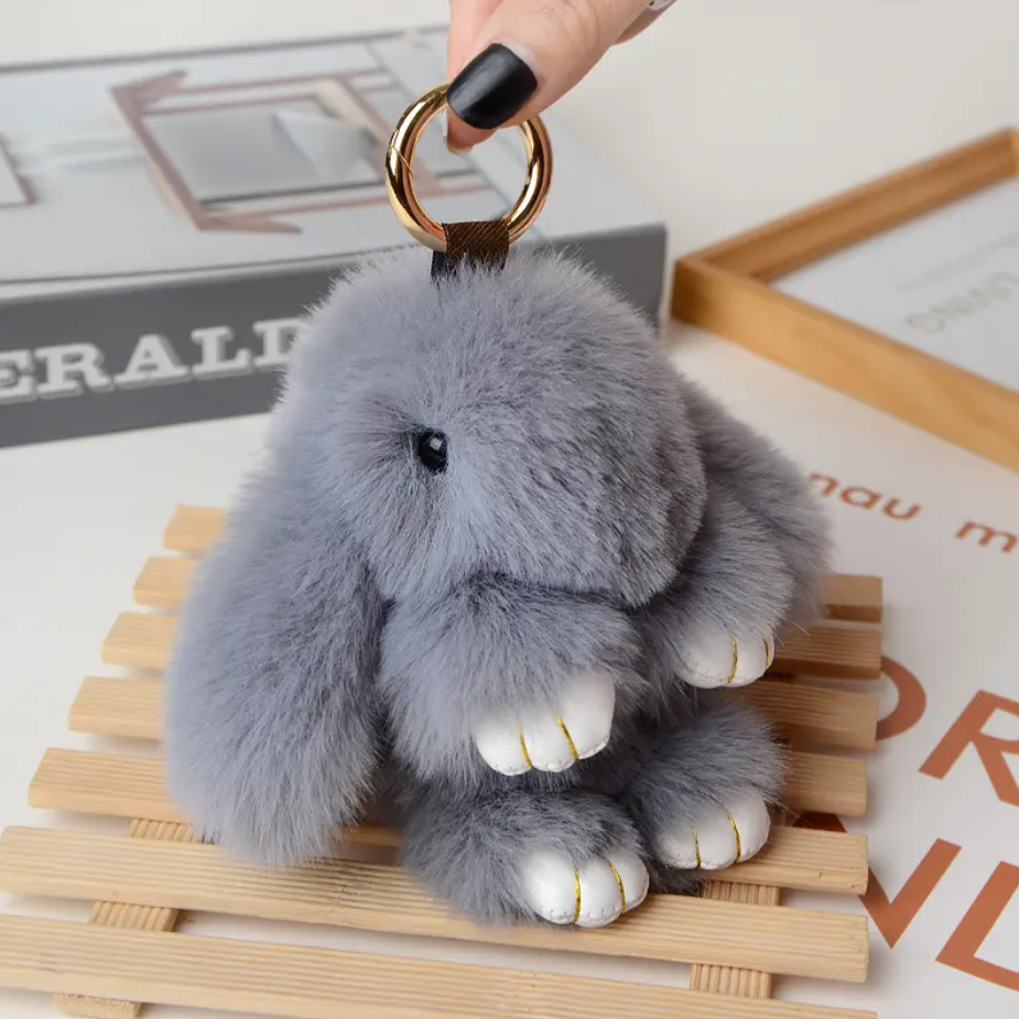 Kinako Fluffy Bunny Key Ring