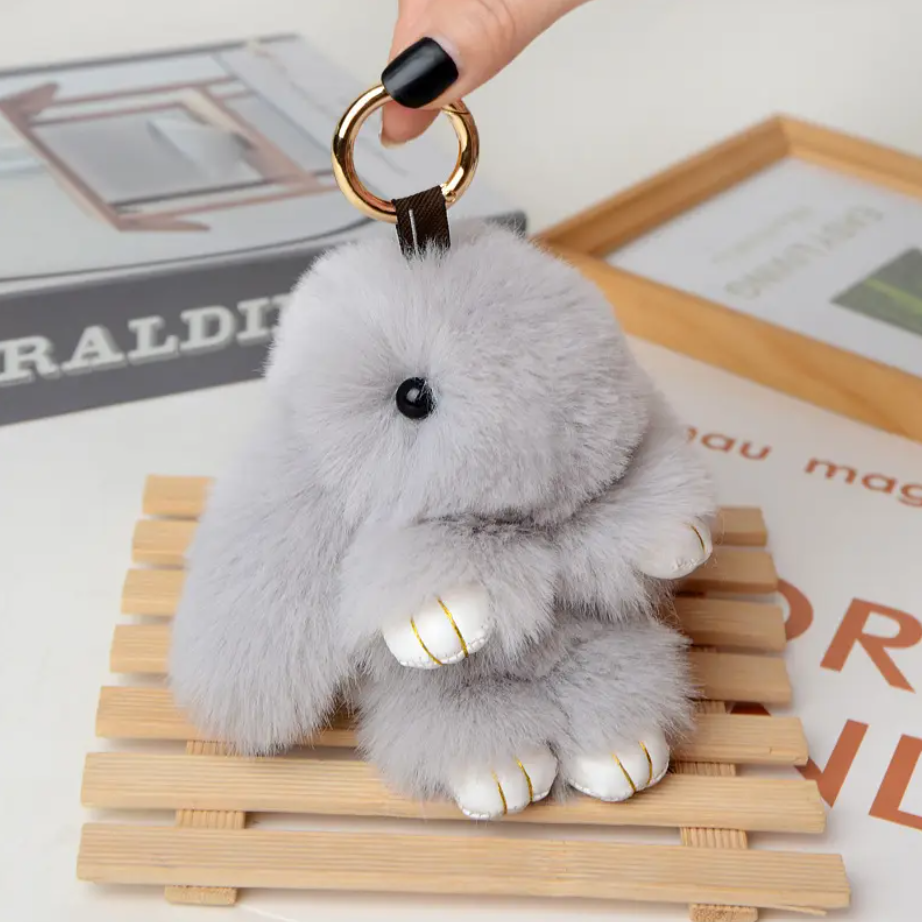 Kinako Fluffy Bunny Key Ring