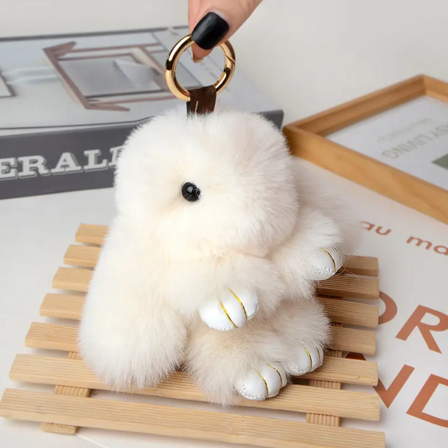 Kinako Fluffy Bunny Key Ring