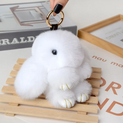 Kinako Fluffy Bunny Key Ring